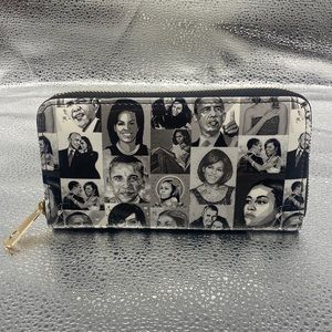 NWT Black & White Collage Pop Art Michelle Obama Wallet